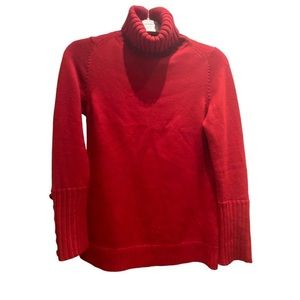 Comfy red turtleneck sweater